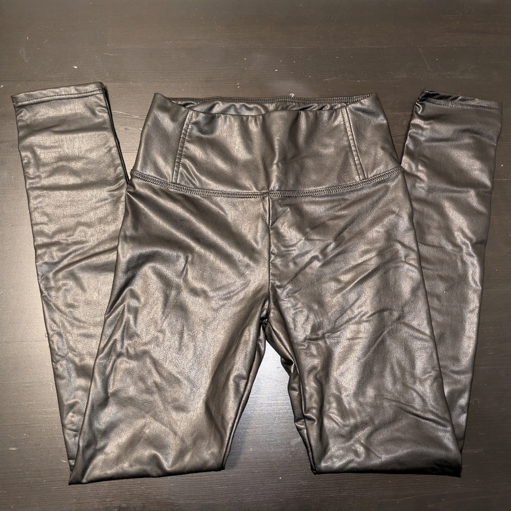 Black Faux Leather Skinny Pants Size S